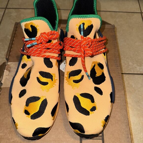 Adidas Men Size 11 Pharrell x NMD Human Race Animal Print HP3221 Pulse Amber New main image 5